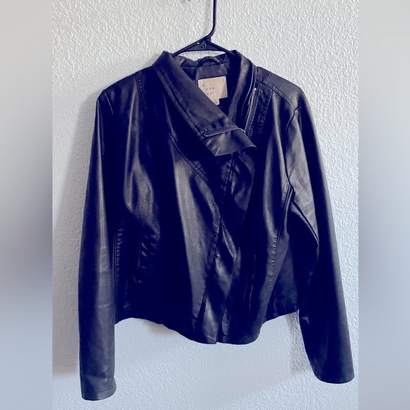 Black Faux Leather Jacket - Picture 1 of 3